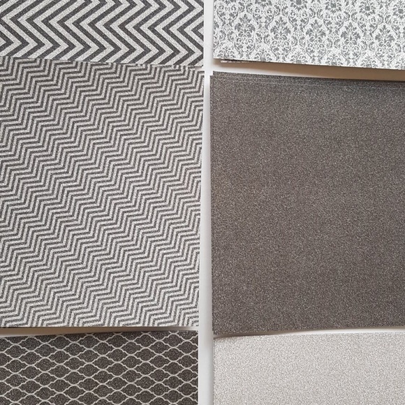 12 Scrapbook Paper 6x6" Glam Glitter Cardstock - Picture 1 of 8